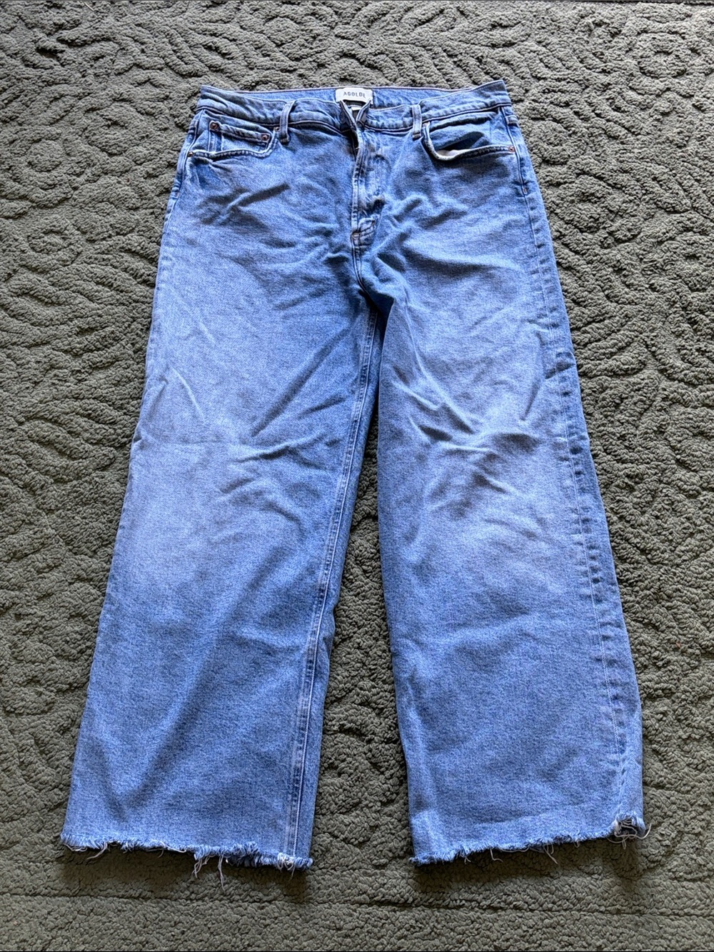 Agolde REN Wide-Leg Jeans in Medium Blue Wash